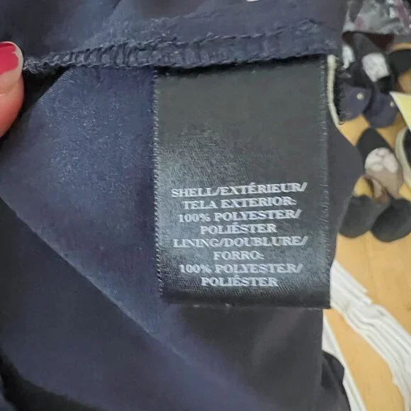 Ann Taylor Navy Blue Laser Cut Out Lace Overlay Formal A Line Dress Size 6 - Picture 7 of 8